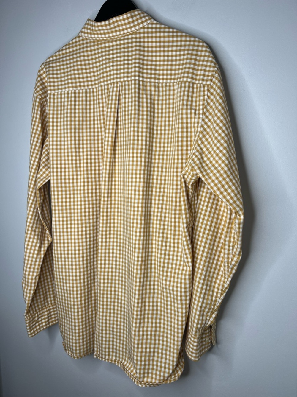 Tommy Hilfiger XL Yellow Gingham Button Down Shirt Classic Fit Cotton Preppy - Picture 8 of 10